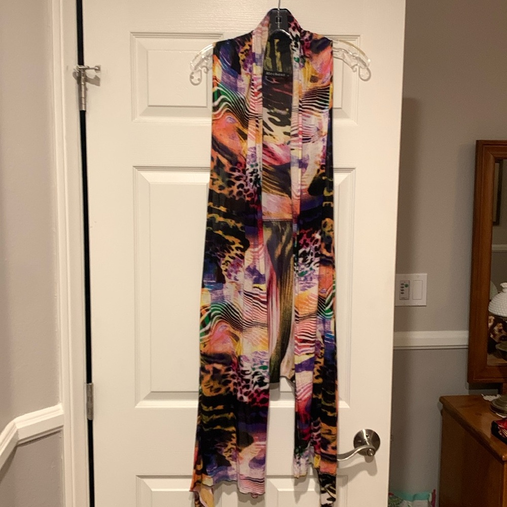 Mechant Multicolor Abstract lightweight Knit vest